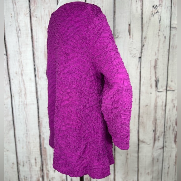 Habitat Textured Pullover Long Sleeve Draped Cotton Blend Top Tunic Size Medium - Picture 8 of 15